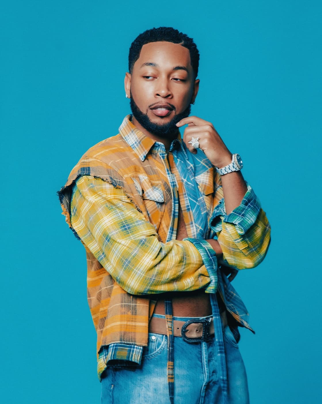 BASHBENZO portrait, white background